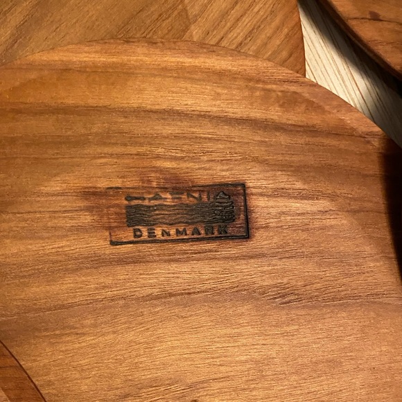 MCM Danish Teak Wooden Plates by Hafnia - Picture 7 of 8